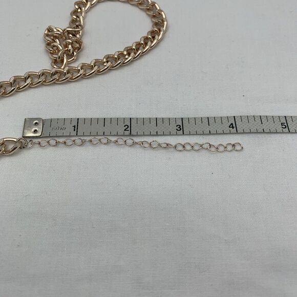 Gold Tone Curb Chain Link Necklace 19” with 4" Extender Heavy 55gm Mens Womens - Picture 6 of 6
